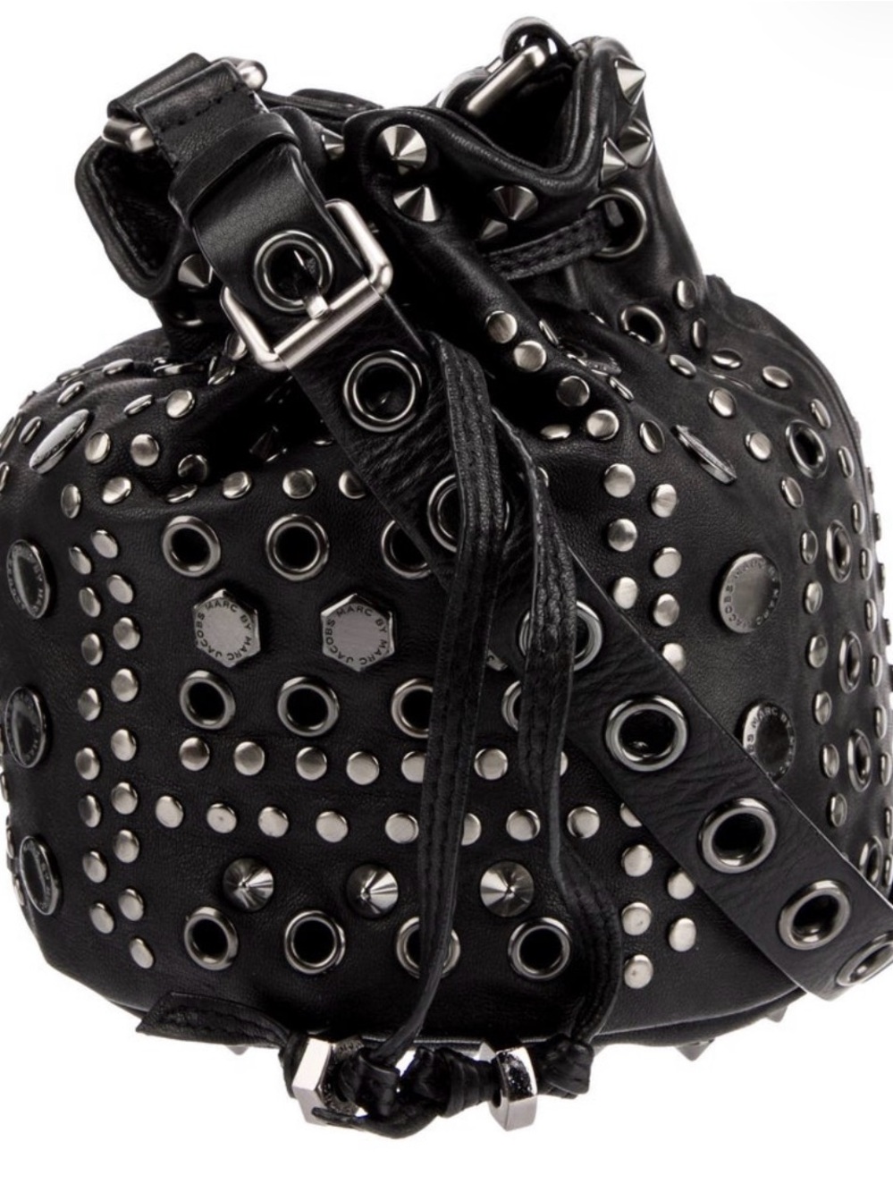 Marc by Marc Jacobs Black Studded Mini Bucket Bag